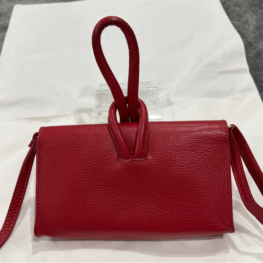 Marlon Firenze Red Leather Crossbody Bag - Picture 8 of 14
